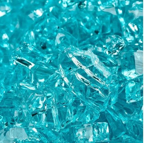 Photo 1 of 1/4 in. 10 lbs. Tahitian Blue Original Fire Glass for Indoor and Outdoor Fire Pits or Fireplaces
