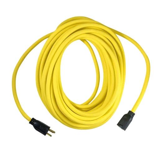 Photo 1 of 100 ft. 12/3 Extension Cord, Yellow
