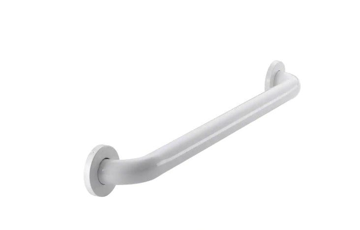 Photo 1 of 24 in. x 1-1/2 in. Concealed Screw ADA Compliant Grab Bar in White
