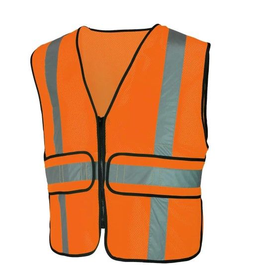 Photo 1 of Hi Visibility Orange Class 2 Reflective Adjustable Safety Vest
