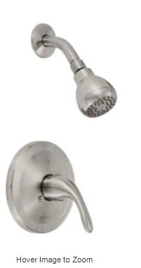 Photo 1 of Glacier Bay
Builders Single-Handle 1-Spray Pressure Balance Shower Faucet in Brushed Nickel (Valve Included)