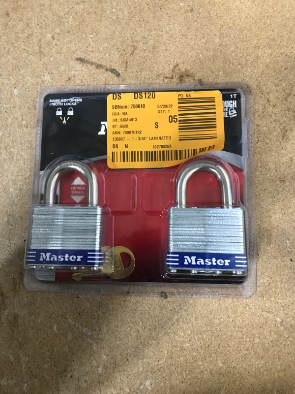 Photo 2 of 2 Outdoor Padlock with Key, 1-9/16 in. Wide, 1-1/2 in. Shackle
