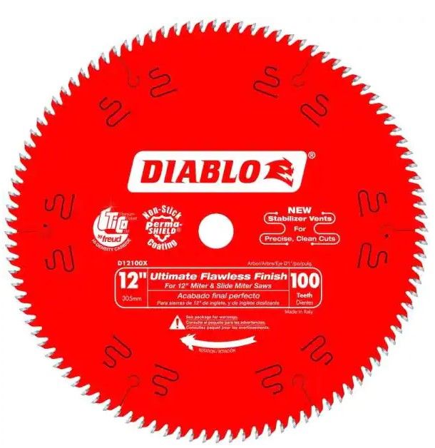 Photo 1 of 12 in. x 100-Tooth Ultimate Polished Finish Circular Saw Blade
