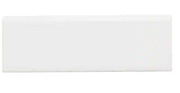 Photo 1 of (30 PIECES)Restore Bright White 2 in. x 6 in. Ceramic Bullnose Wall Trim (0.08 sq. ft. / Piece)
