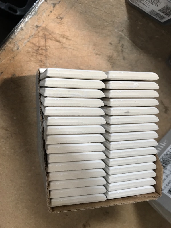 Photo 2 of (30 PIECES)Restore Bright White 2 in. x 6 in. Ceramic Bullnose Wall Trim (0.08 sq. ft. / Piece)
