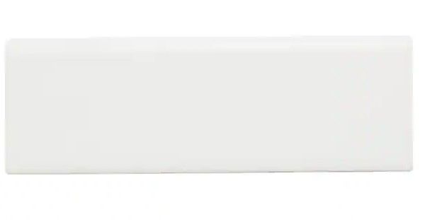 Photo 1 of (30 PIECES)Restore Bright White 2 in. x 6 in. Ceramic Bullnose Wall Trim (0.08 sq. ft. / Piece)