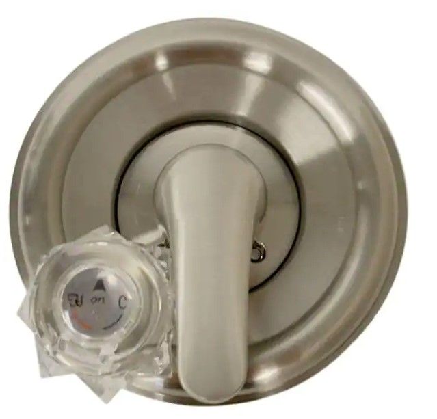 Photo 1 of 1-Handle Valve Trim Kit in Brushed Nickel for Delta Tub/Shower Faucets (Valve Not Included)
