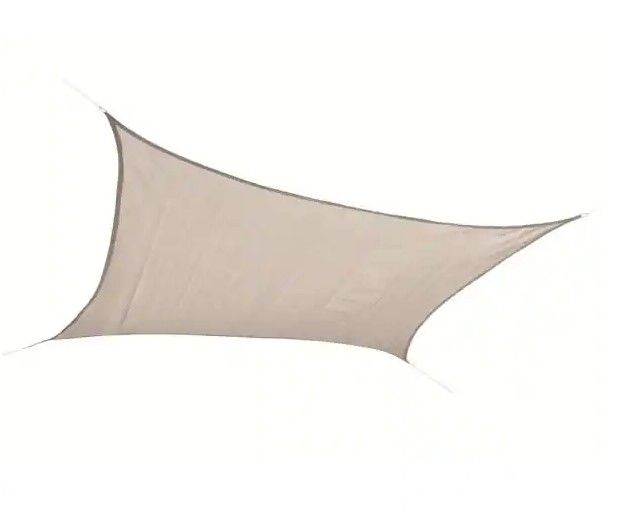 Photo 1 of 8 ft. x 12 ft. Almond Rectangle Shade Sail
