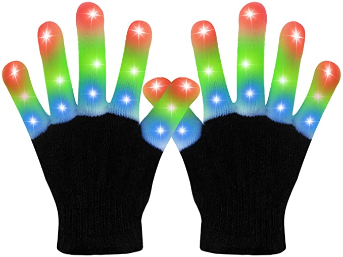 Photo 1 of ** SETS OF 2**
WEICHUANGXIN LED Gloves, Light Up Gloves Finger Lights 3 Colors 6 Modes Flashing LED Gloves Colorful Flashing Gloves Kids Toys for Christmas Halloween Party Favors,Gifts
SIZE: S
