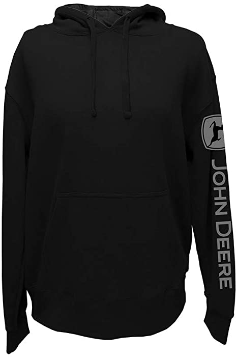 Photo 1 of John Deere Solid Hoodie with Logo on Sleeve Black
SIZE: XL