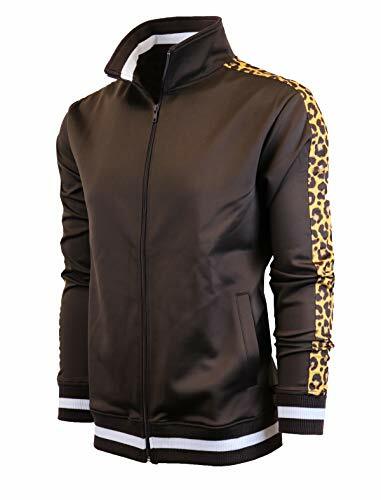 Photo 1 of 
SCREENSHOT-F11004 Mens Urban Hip Hop Premium Track Jacket - Slim Fit Animal Pattern Side Taping Print Streetwear Fashion Top-Brown/Tiger-LARGE
