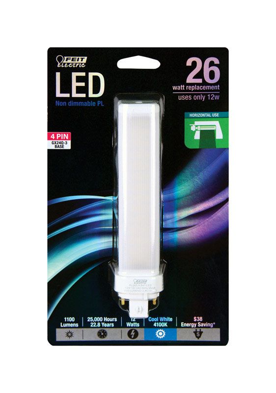 Photo 1 of Feit Electric PL GX24Q-3 4-Pin LED Bulb Cool White 26 W 2 Pk
