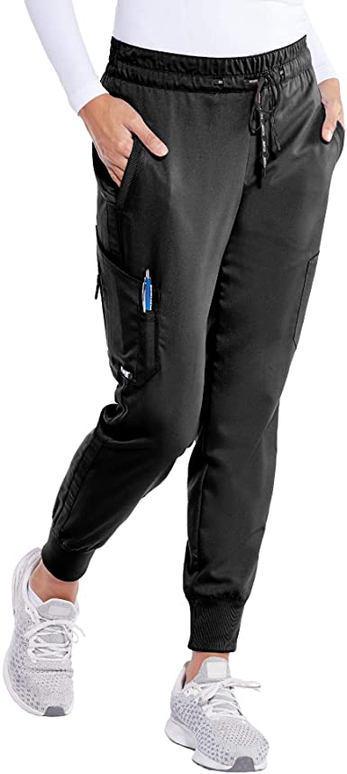 Photo 1 of BARCO Grey's Anatomy Women's Kira Jogger Scrub Pant w/ 5 Pockets large BLACK color
