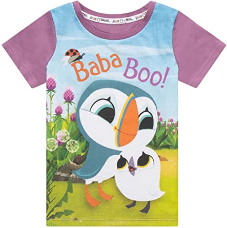 Photo 1 of Cartoon Saloon Puffin Rock Oona & Baba Pink T-Shirt for Kids, 100% Cotton 3-4T
