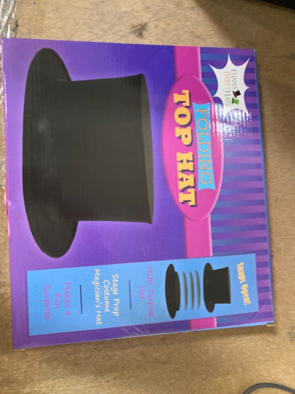 Photo 2 of Adult Collapsible Black Top Hat
