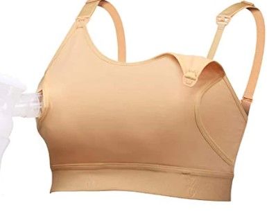 Photo 1 of Hands Free Pumping & Nursing Bra with Breast Pads, Lupantte Breast Pump Bra for Breastfeeding Moms, Fit Spectra, Lansinoh, Philips Avent Breast Pump, etc. (M-XL)
