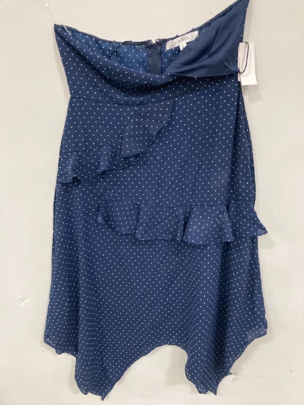 Photo 1 of XL ROW.A Women's Side Ruffle Maxi Dress polka dot