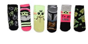 Photo 1 of 2 PACKS Star Wars The Mandalorian The Child Grogu Juniors/Womens 5 Pack Ankle Socks Size
