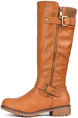 Photo 1 of DREAM PAIRS Women's Side Zipper Knee High Riding Boots 9
