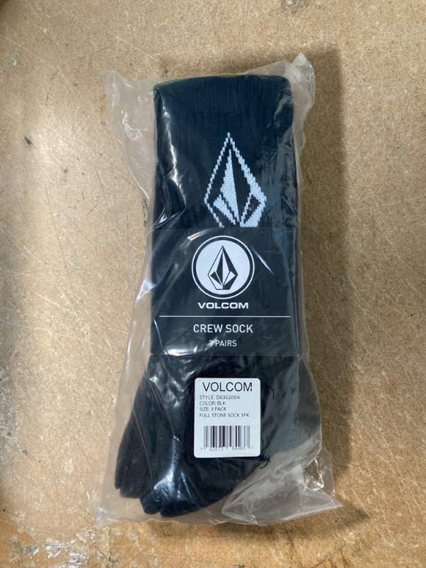 Photo 2 of Volcom Full Stone 3Pk Socks Black 
