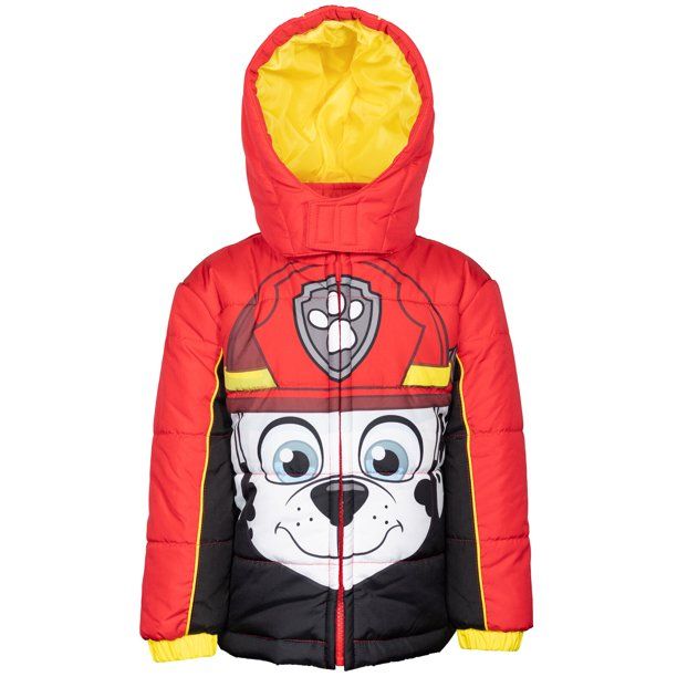 Photo 1 of Paw Patrol Marshall Little Boys Zip-Up Cosplay Winter Coat Puffer Jacket Red 4
