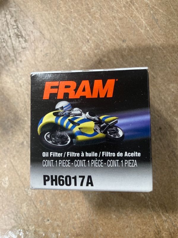 Photo 2 of FRAM Motorcycle/ATV Oil Filter, PH6017A for Select Harley-Davidson, Honda, Indian, Yamaha, Polaris, Triumph and Victory Models
