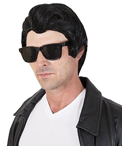 Photo 1 of Kangaroo Halloween Accessories - 50's Greaser Wig Black
