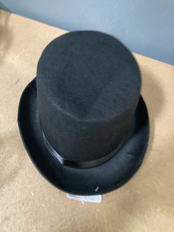 Photo 2 of Funny Black Felt kids Top Hat - Dress Up Lincoln Hats for Magician or Ringmaster Costumes
