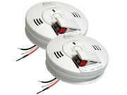 Photo 1 of Kidde Firex Smoke and Carbon Monoxide Detector, Hardwired with Battery Backup and Voice Alarm, Adapters Included, 2-Pack
