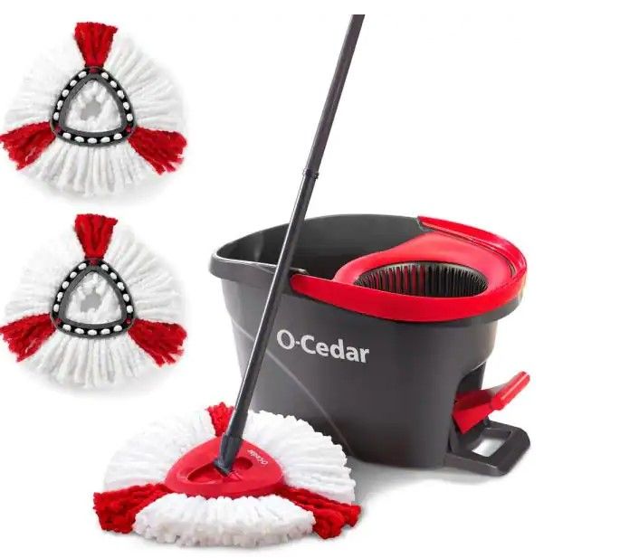 Photo 1 of (MISSING PARTS)  EasyWring Microfiber Spin Mop and Bucket Floor Cleaning System with 2 Extra Power Refills