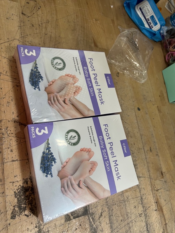 Photo 2 of 2PCKS Foot Peel Mask 3 Pack? Exfoliator Peel Off Calluses Dead Skin Callus Remover?Baby Soft Smooth Touch Feet-Men Women (Lavender)
