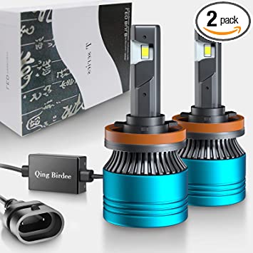 Photo 1 of H11/H9/H8 Car Led Headlight Bulbs, 12CSP Chip Conversion Kit, Super Brightness, High / Low Beam 6500k Cold White IP68 Fog Light, One-Piece 1:1 Design,Pack of 2
