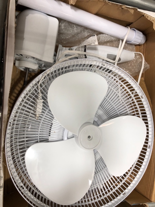 Photo 2 of Black & Decker 16 In. Stand Fan with Remote, White - 16" Diameter - 3 Speed - Durable, Adjustable Height, Tilt Angle, Oscillating, Timer-off Function - 22.8" Height x 17.7" Width x 15.8" Depth - White