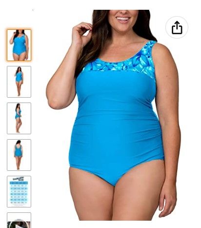 Photo 1 of Caribbean Sand Slimming One Piece Bathing Suit Full Coverage Plus Size (18)