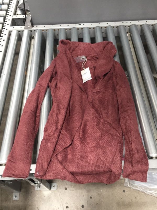 Photo 1 of Barefoot Dreams CozyChic Lite Circle Cardi, Rosewood, Small
