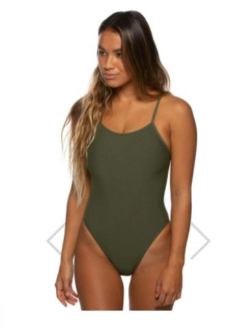 Photo 1 of JOLYN Jackson Swim Onesie in Army - Size 38 - by JOLYN
