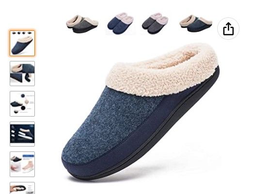 Photo 1 of FOOTTECH Mens Womens House Slippers, XL (11-12)