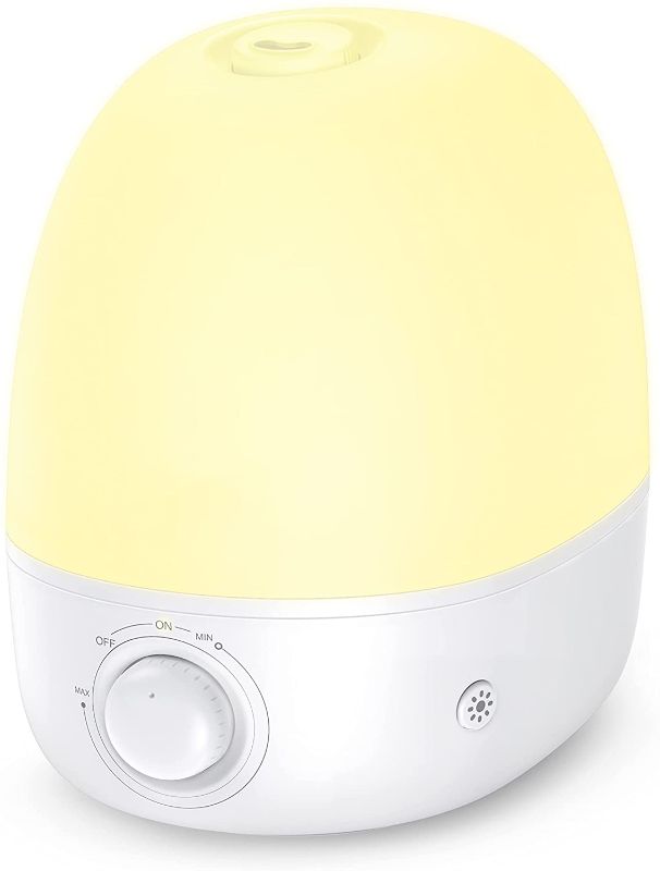 Photo 1 of 2.5 L Small Humidifiers for Bedroom Kids, Nursery, 26dB Quiet Ultrasonic Cool Mist Humidifiers for Baby, 3-IN-1 Air Humidifier with Essential Oils, Easy Clean, Night Light, Plant, Auto Shut-Off, 30H
