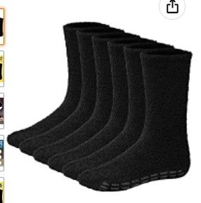 Photo 1 of 6 Pairs Mens Fuzzy Socks Grip Socks Microfiber Plush Sleeping Socks Soft Anti-Skid Solid Debra Weitzner
