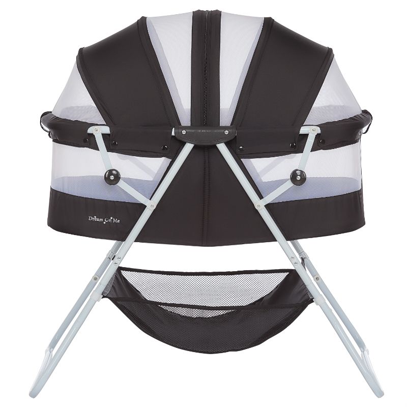 Photo 1 of Dream on Me Karley Bassinet, Lightweight, Double Canopy, Sleeping Pad Included, Black
