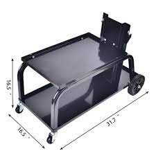 Photo 1 of Aain Universal MIG Welding Cart, Rolling Welding Cart with Wheels for TIG MIG Welder, 110Lbs Capacity, Black
