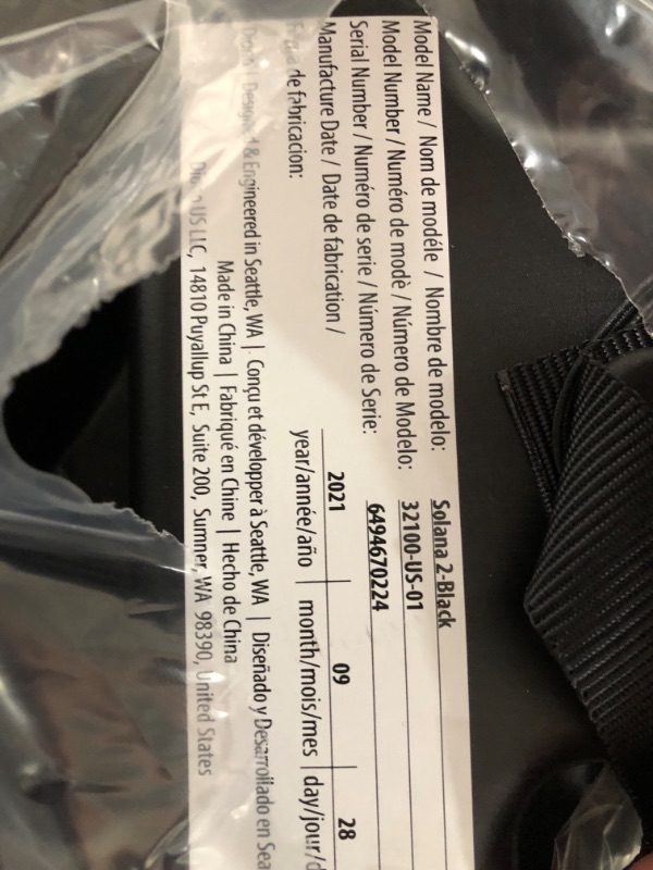 Photo 2 of Diono Solana 2, XL 2022, Dual Latch Connectors, Lightweight Backless Belt-Positioning Booster Car Seat, 8 Years 1 Booster Seat, Black
