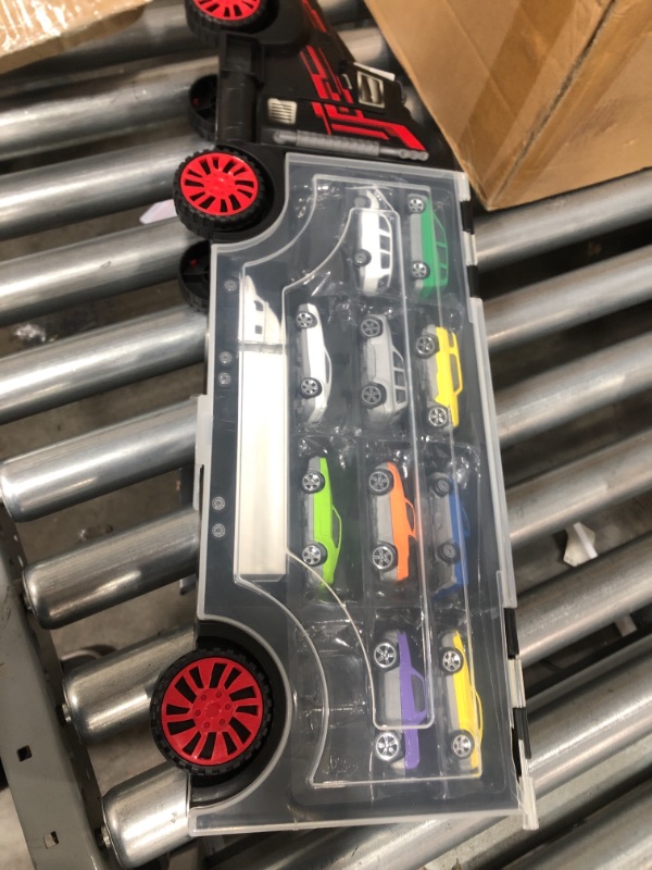 Photo 1 of Kid Connection 24-Piece Big Rig Carrying Case with Toy Cars
