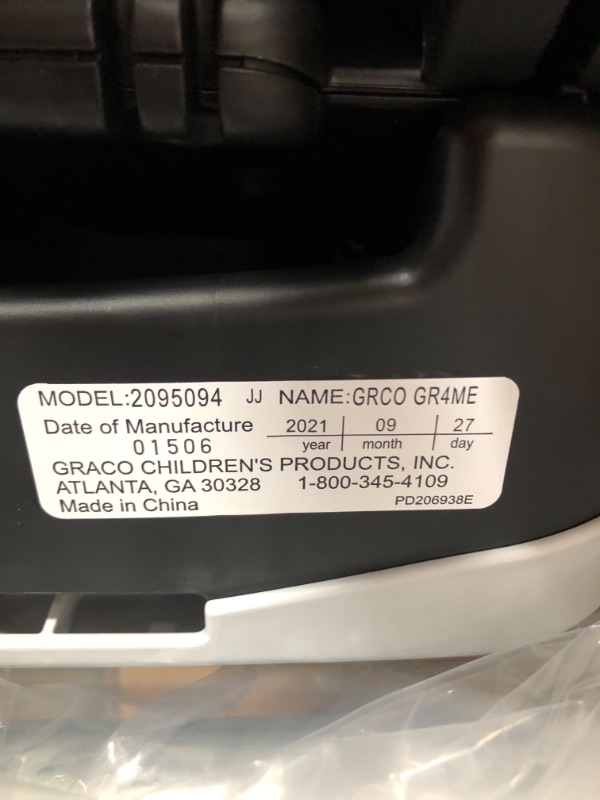 Photo 3 of Graco Grows4Me 4-in-1 Convertible Car Seat, West Point Gray
