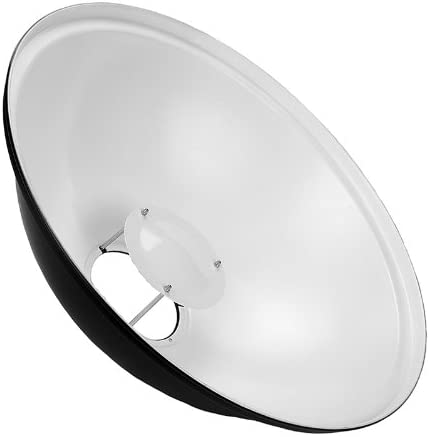 Photo 1 of **DAMAGED**
Fotodiox Pro 22in (55cm) All Metal Beauty Dish with Bowens Insert - Soft White Interior
