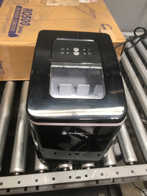 Photo 2 of **INCOMPLETE**
Dreamiracle Ice Maker Machine Countertop, 26 lbs in 24 Hours, Self-cleaning Ice Maker Countertop, 9 Cubes Ready in 8 Mins, Electric Ice Maker with Ice Scoop and Basket Home/Kitchen/Office
