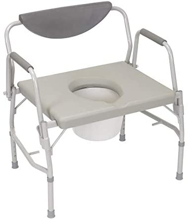 Photo 1 of **INCOMPLETE**
Heavy Duty Drop Arm Bariatric Commode Bedside Commode Toilet Chair with Arms and Bathroom Safety Frame for Elderly, Adults Adjustable Seat Height, Extra-Wide, 1000 lbs
