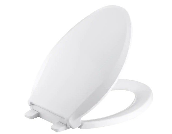 Photo 1 of **DAMAGED**
Cachet Quiet-Close Elongated Closed Front Toilet Seat with Grip-Tight Bumpers in White
