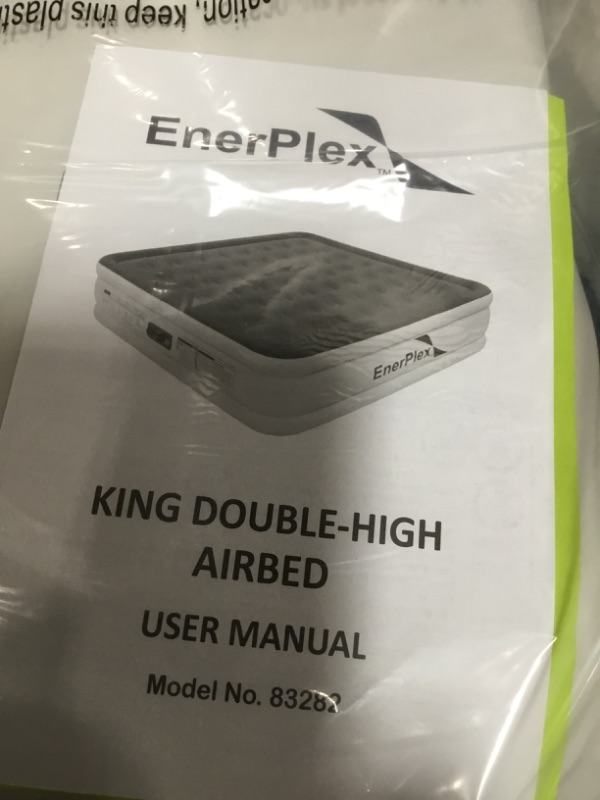Photo 3 of EnerPlex Air Mattress with Built-in Pump - Double Height Inflatable Mattress for Camping, Home & Portable Travel - Durable Blow Up Bed with Dual Pump
