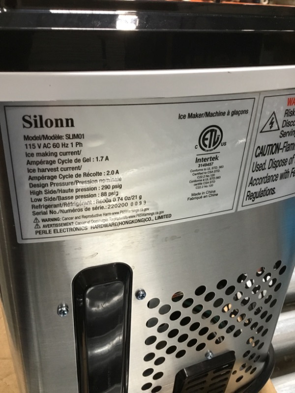 Photo 4 of Silonn Ice Makers Countertop, 9 Cubes Ready in 6 Mins, 26lbs in 24Hrs, Self-Cleaning Ice Machine with Ice Scoop and Basket, 2 Sizes of Bullet Ice